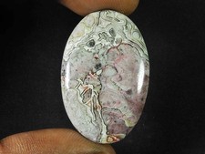 Natural Crazy Laze Agate Oval Cabochon Jewelry Making Loose Gemstone 25X37MM