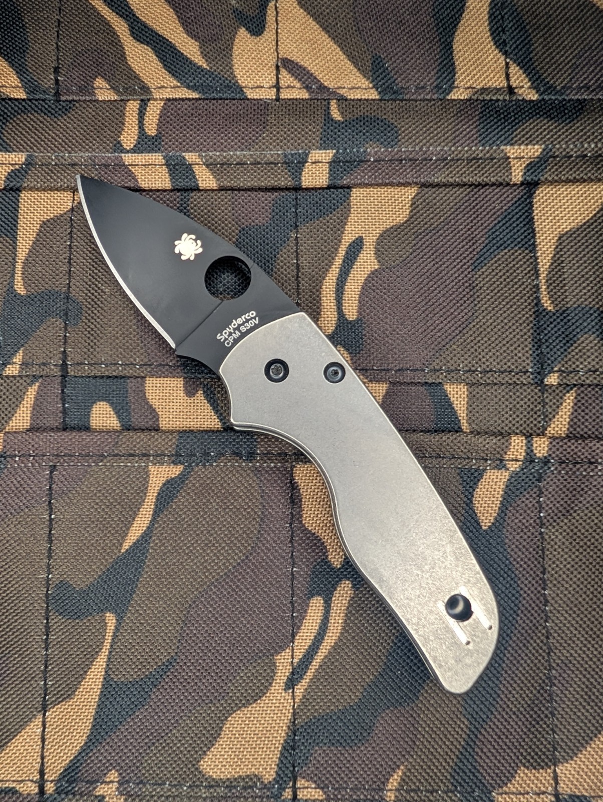 Spyderco Lil Native 🦾Titanium 🦾Scale CPM S30V Blade Beautiful Condition 