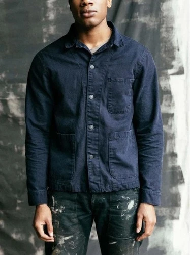Imogene + Willie Chore Jacket Men's Size M Blue Cotton Workwear Button Jacket image 5
