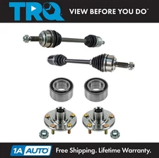 TRQ Front CV Axle Shaft Assembly Wheel Hub Bearing Kit Set 4pc for CRV CR-V