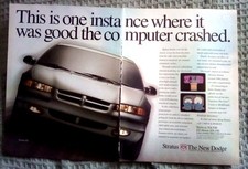 1995 Dodge Stratus ES 2 Page Print Ad
