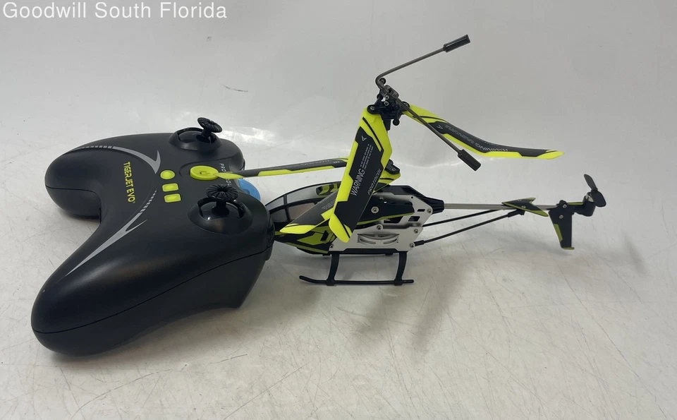 Protocol Tiger Jet Evo Black Yellow RC Electric Helicopter Drone Not Tested - Image 4 of 4