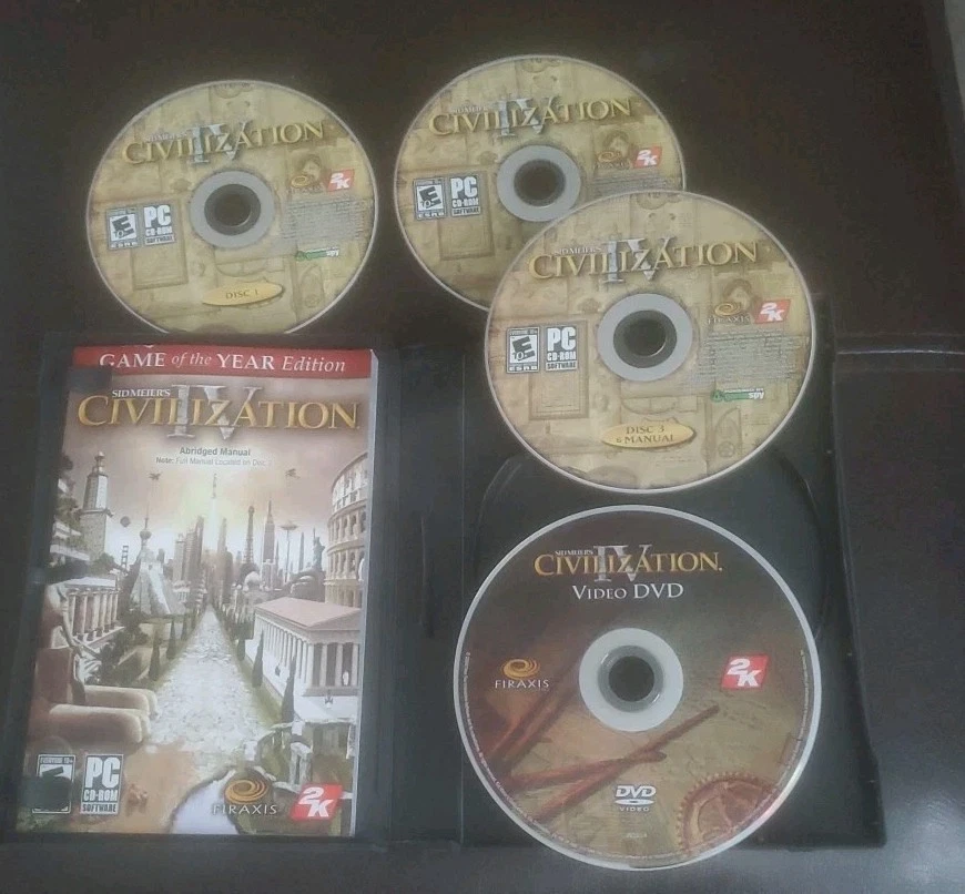 Sid Meier's Civilization IV 4 Game of the Year Edition PC Game W/ MANUAL & MAPS - Image 3 of 4