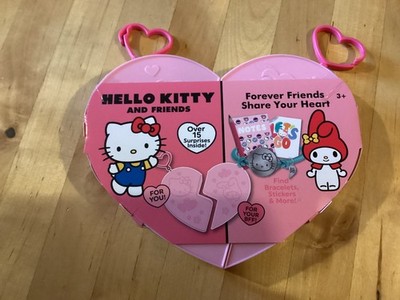 Brandneu in Verpackung Neu Sanrio Hello Kitty Rosa Kunststoff Forever Friends Teilen Sie Ihr Herz Set
