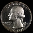 1976 S Washington Gem Proof 40 % Bicentennial Quarter. Lot # 9061-8-039
