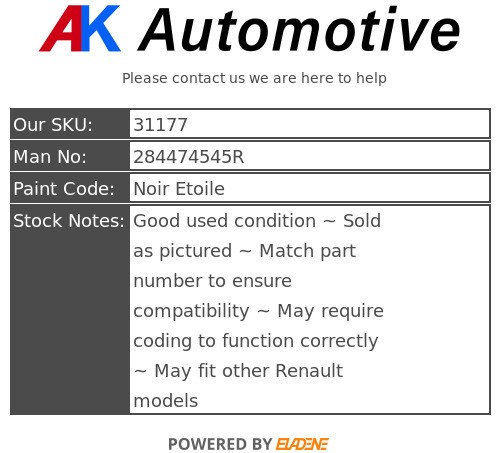 Renault Zoe EV 2019-2024 Facelift Front Abstand Radar Sensor Modul 284474545R - Bild 10 von 10