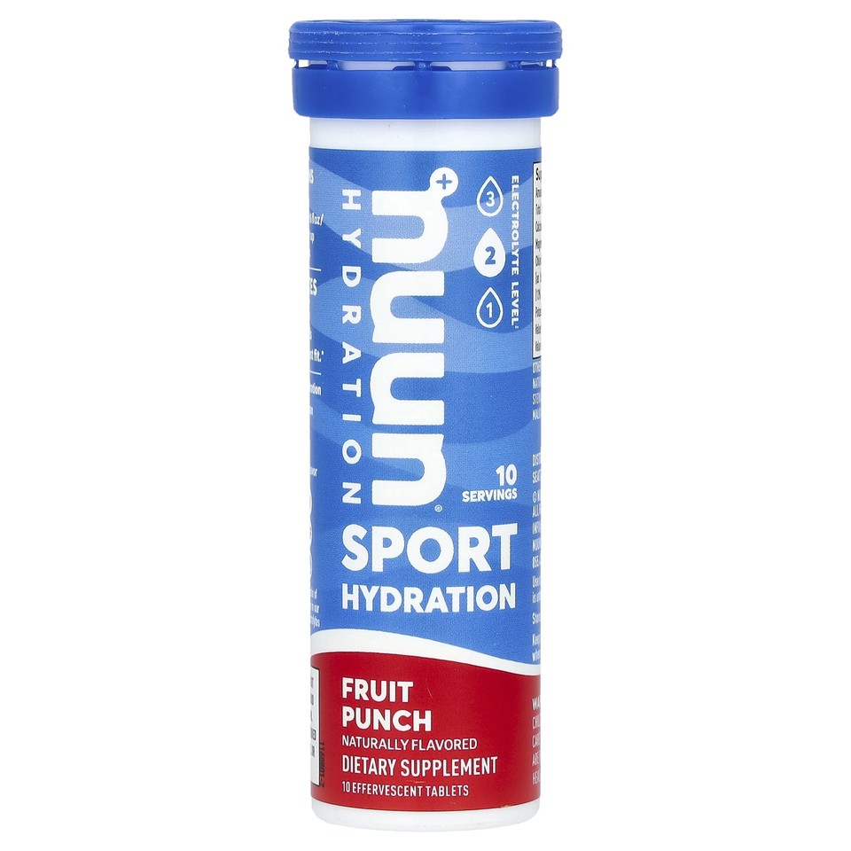 Sport Hydration, Effervescent Electrolyte Drink, Fruit Punch, 10 Tablets