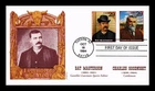 Dr Jim Stamps 29C Bat Masterson & Charles Goodnight Cardinal Cachet Fdc