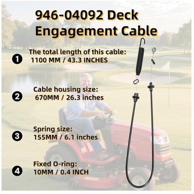 Quality Mower Engage Cable for Toro LX Series