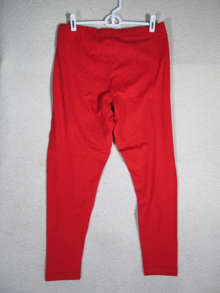 Pantalones Catalina Mujer Talla Y2K Grande Elastizados Blanco Cintura Elástica Rojo Foto 4 de 4