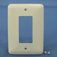 Mulberry 76761 White Metal 1G Maxi-Size Decorator GFCI Rocker Wallplate Cover
