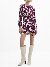 Mango PRINTED BOWDRESS. Size XL