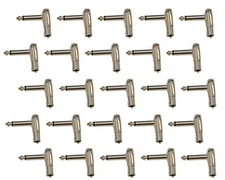 25 1/4 mono low profile Right Angle Plug audio Connector for guitar Pedal Boards