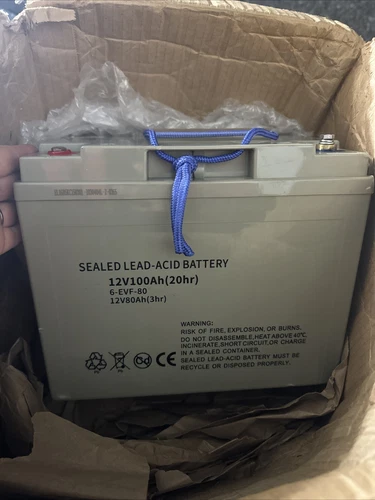 6-EVF-80 12V Sealed lead-acid Battery for Electric Pallet Jack 80Ah/3hr Top Post