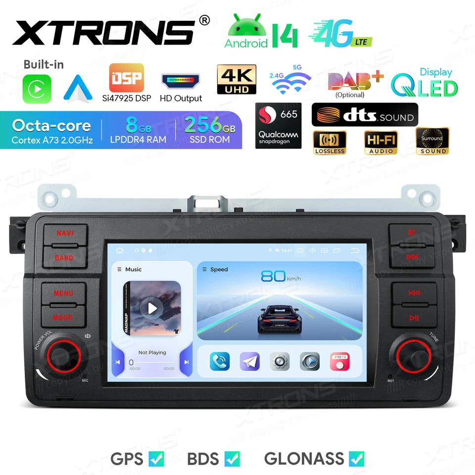 Android 14 Octa Core 8+256GB Unidad Principal Coche DSP GPS Estéreo 4G LTE para BMW E46 M3 Foto 4 de 4