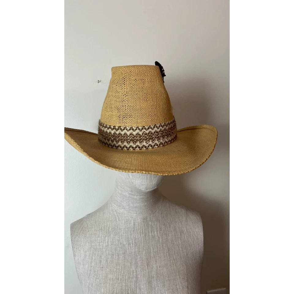 Chapéu de cowboy vintage 1979 Resistol Stagecoach palha faroeste 7 1/4 AUTÊNTICO - Imagem 4 de 4
