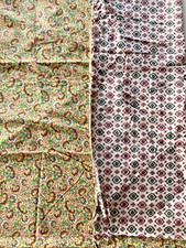 Ancienne housse édredon, tissu ancien indienne, linge ancien, 197 cm x 136 cm