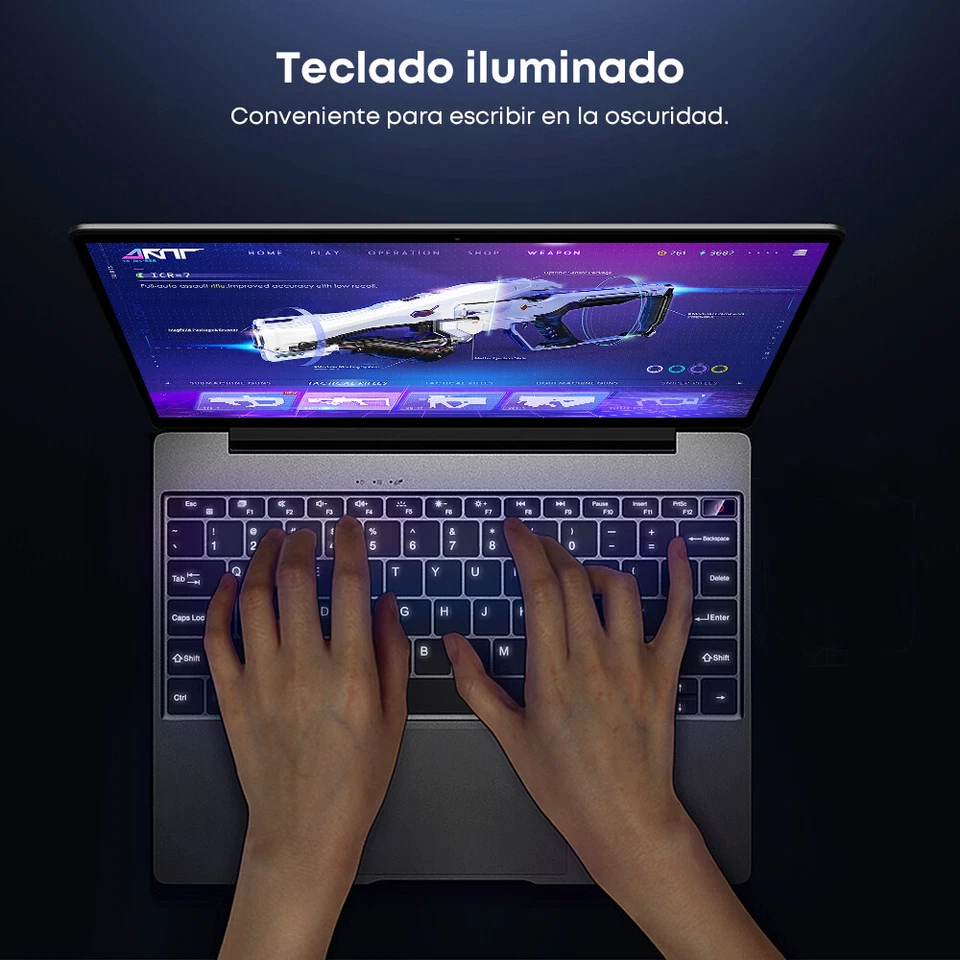 CHUWI GemiBook Pro 13.3" Laptop Windows 11 Intel J4125 8+256GB Backlit Keyboard - Image 2 of 4