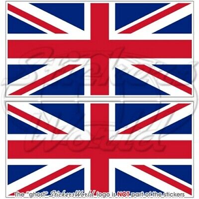 Union Jack British Flag Uk Flag 75mm Car Sticker X2 Ebay