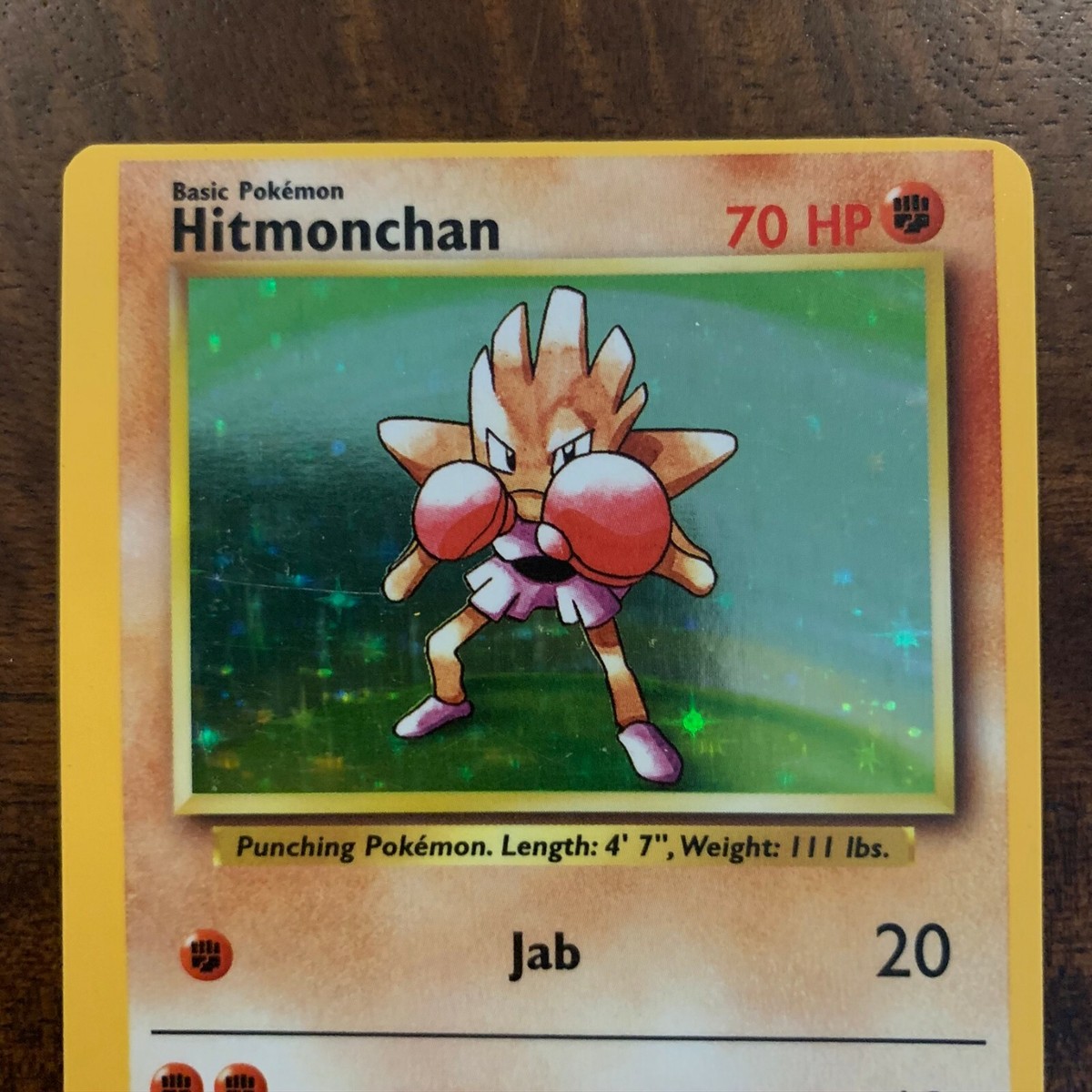 英語版初期　Hitmonchan shadowless holo 英語版初期 Hitmonchan shadowless holo Pokemon 1999 Base Set