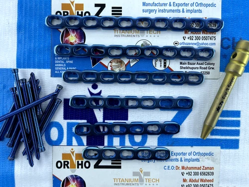 Locking Reconstruction plate 3.5mm(5-10H) & LCP screws Titanium G 5(58 Pcs)