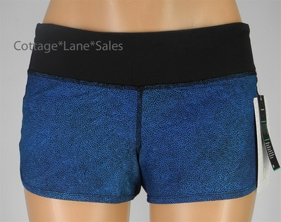 NEW LULULEMON Run Speed 2.5'' Short 2 10 12 Super Natural Blue Black 