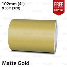MATTE GOLD 4" 102mm Roll PIN STRIPE Car Striping Line TAPE Decal Vinyl Sticker