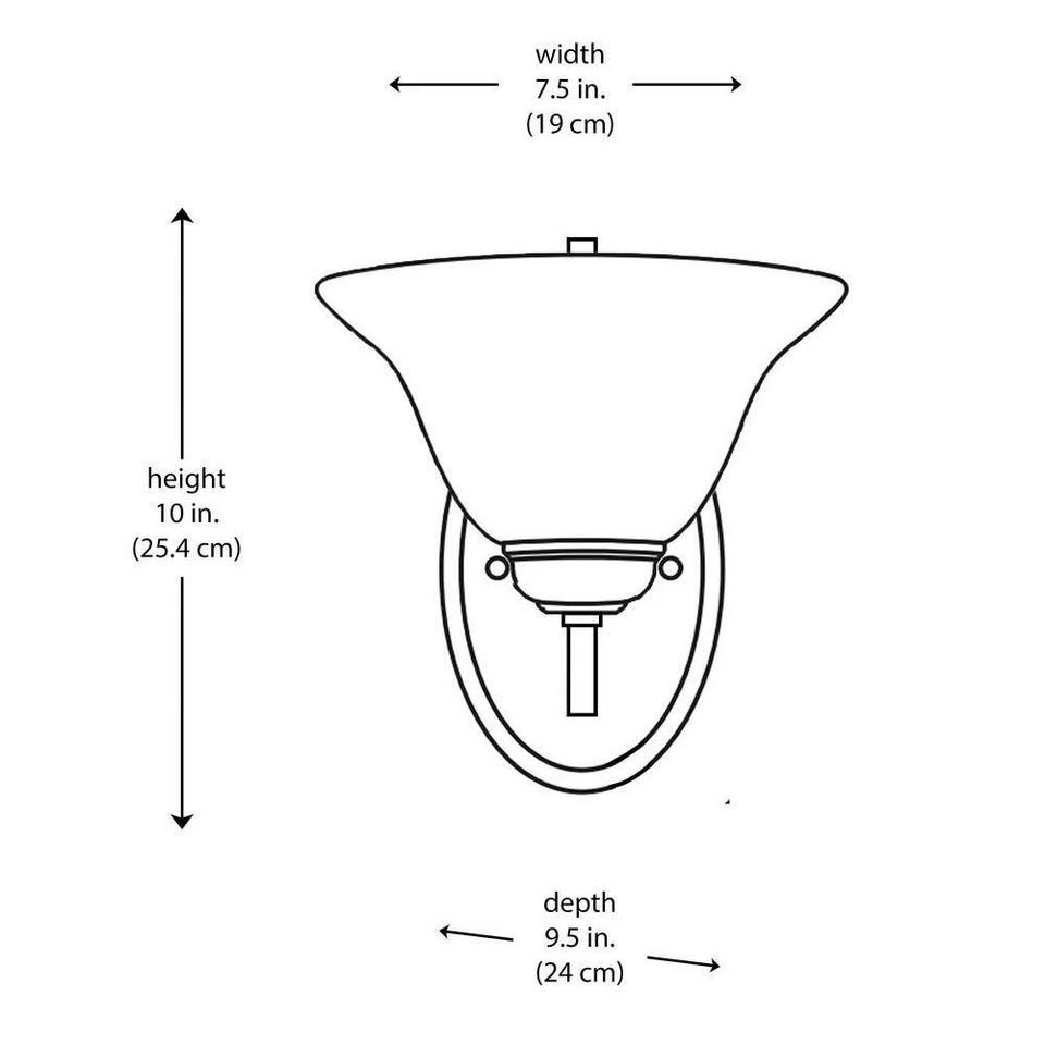 Aplique de pared interior Bel Air Lighting Hollylope 1 luz bronce Foto 3 de 4