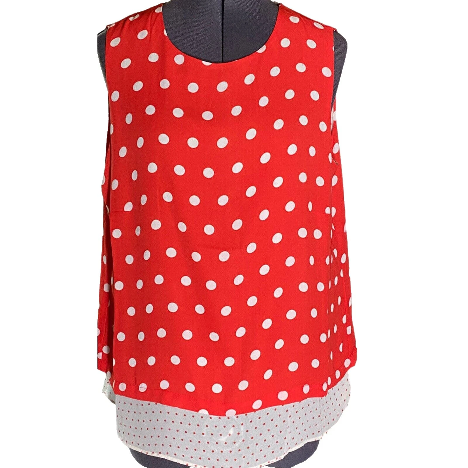PINK Polka Dot Blouse Tops for Women