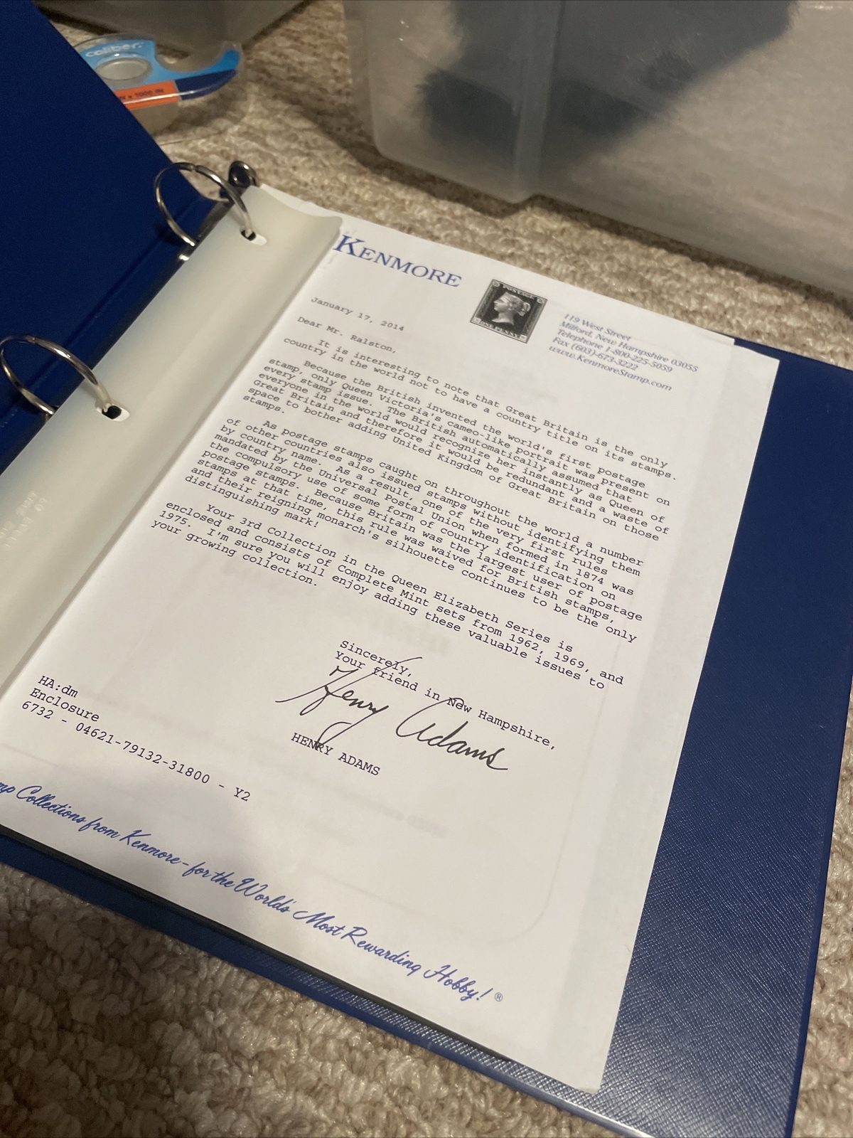 Kenmore Stamps Complete Collection of Commemorative Stamps Queen