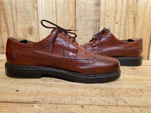 Heinrich Dinkelacker Brown Goiser Norweger Wingtip Dress Shoes Sz UK 8 || US 9 - Picture 7 of 11