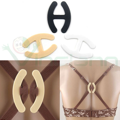 3x Clip nascondi bretelle spalline reggiseno invisibili seno push up bra  intimo