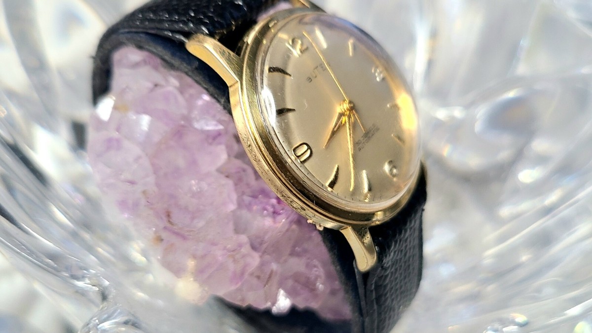 Vintage 60s Butex Swiss 30 Jewel Automatic Gold Tone Men's Watch
