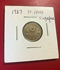 1987 10 CENTS SINGAPORE COIN - NICE WORLD COIN
