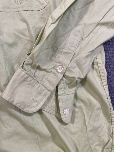 Roper Top Womens Medium Button Light Green Solid Long Sleeve Western Farm - Picture 3 of 9