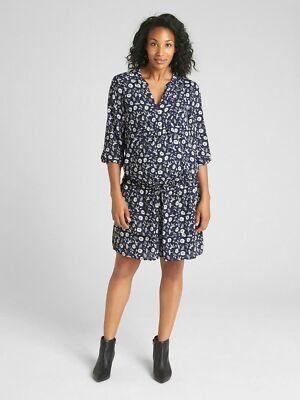 drop waist dress maternity Rust Striped Long Sleeve Drop Waist Maternity Polo Dress