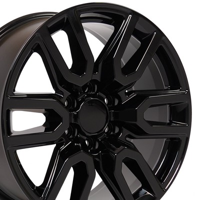 20 Wheel Set Fits Silverado Sierra At4 Black Nzh Rims 5914 Ebay