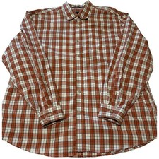 Eddie Bauer Classic Fit Button-Down Casual Plaid Shirt 100 Cotton Men's Size XL