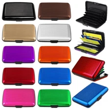 Mens Womens Business ID Credit Card Wallet Mini RFID Card Holder Card Case Box