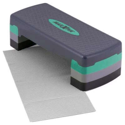 MAXXIVA Stepper Acolchado Fitness Aerobic Turquesa Negro Gris Altura Ajustable
