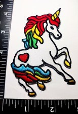 Patch Blushing Unicorn Embroidered Iron On Patch High Quality Fast Ship.