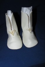 Vintage Old Stock Faux Leather Doll Boots Shoes German French Contemporary Doll