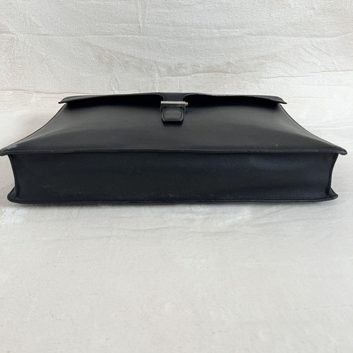 LOEWE Anagram Briefcase Genuine Leather Black Men Vintage Collection - Picture 10 of 20