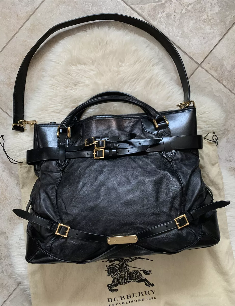 Black Burberry Leather Shoulder Bag