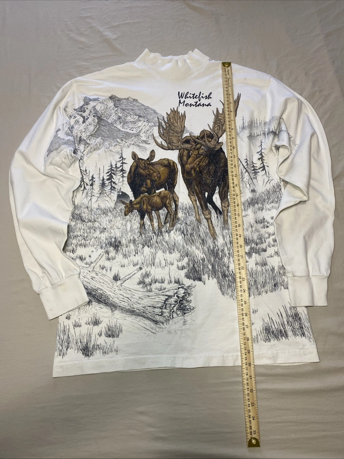 Vintage Whitefish Montana Nature Long Sleeve Shirt