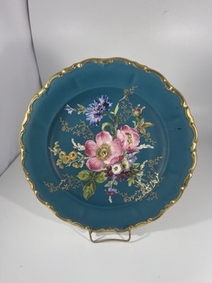 Vintage Waldershof Bavaria Handarbeit Porcelain Plate with Floral Design