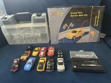 Lot of Zip Zaps Micro RC's Bodies, Misc Wheels & Tires, Case, & Track Untested