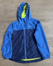 Eddie Bauer Boys Blue Hooded Zip Jacket Colorblock Size MEDIUM 10/12