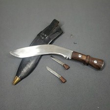 Gurkha Kukri Machete | Full Tang Combat Knife w/ Leather Sheath