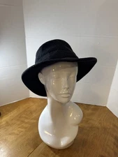 Tilley Tech Wool Winter Black Hat small Fold Up Ear Flaps black  Size 7.5 TW2